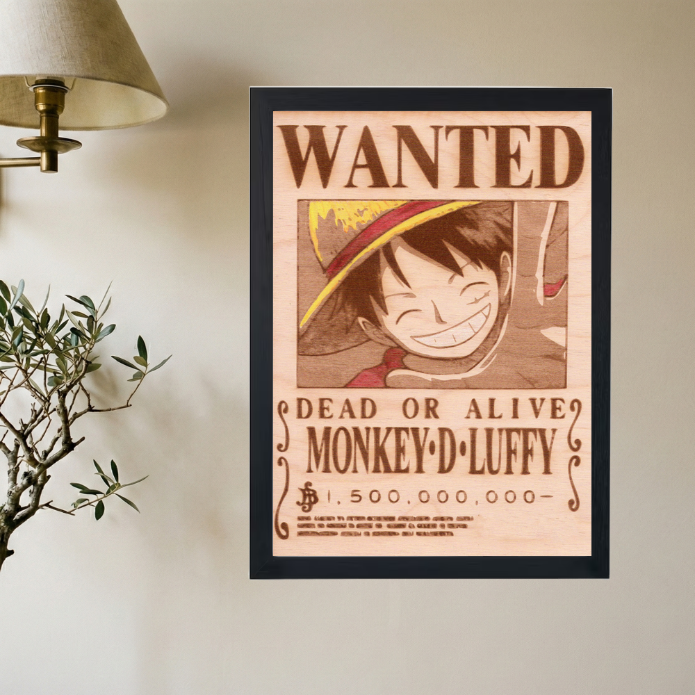 One Piece x Luffy 'Most Wanted' Poster - Mockup 2