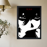 Sasuke B&W Poster - Mockup 2