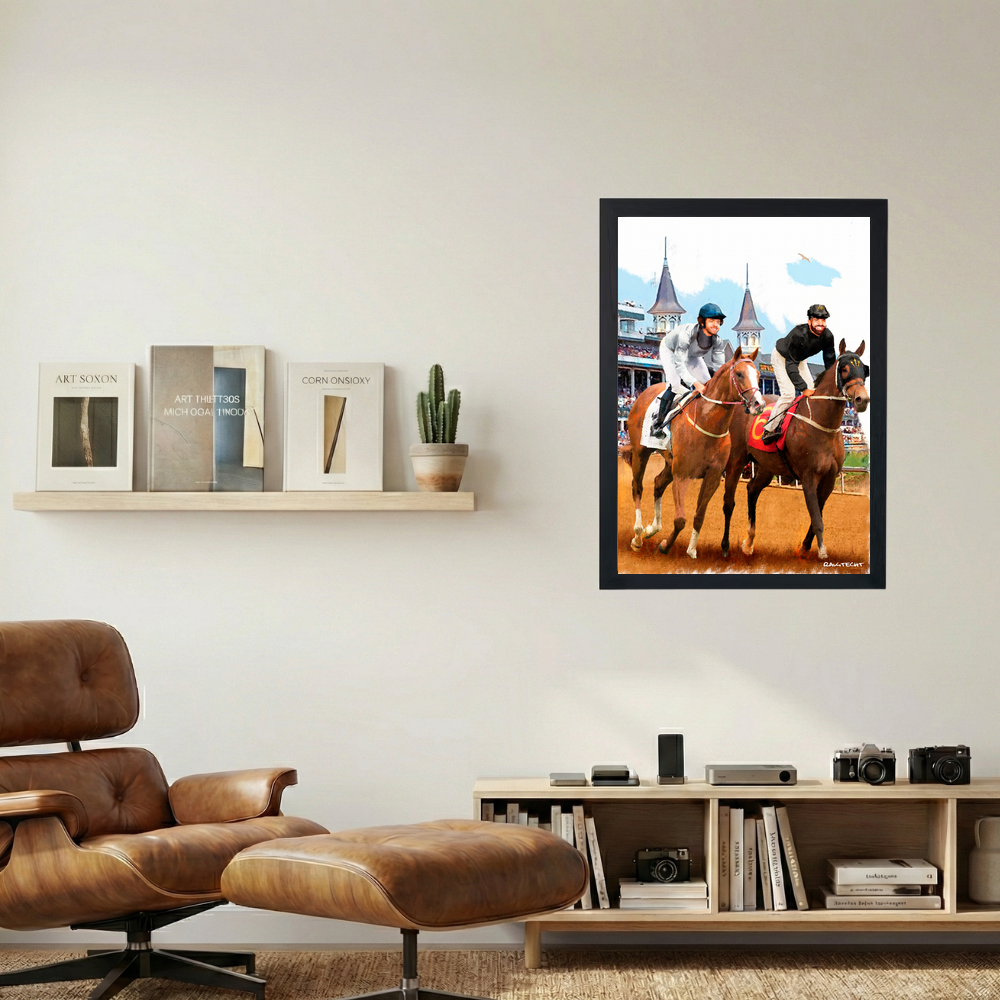 Jack Harlow x Drake 'Churchill Downs' Painting Poster - Mockup 1