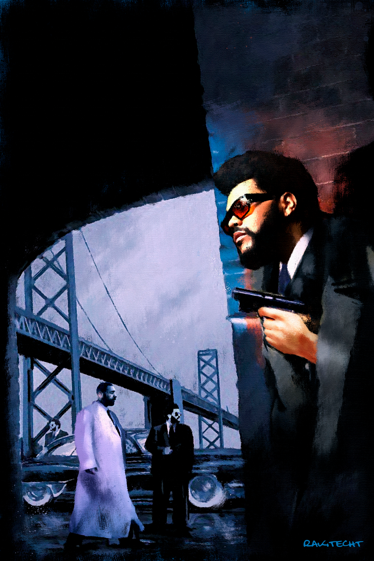 The Weekend x Post Malone 'One Right Now' Painting Poster