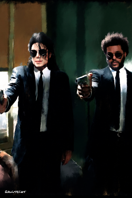 The Weekend x Michael Jackson 'Pop Fiction' Painting Poster