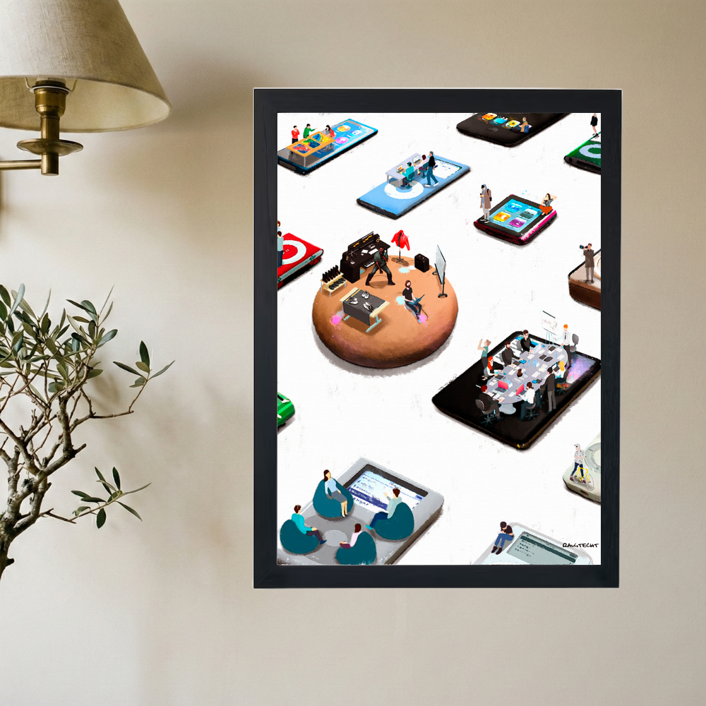 Kanye West 'YZY Stem Player' Painting Poster - Mockup 2