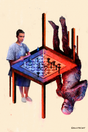 Stranger Things 'Upside Down Chess' Painting Poster