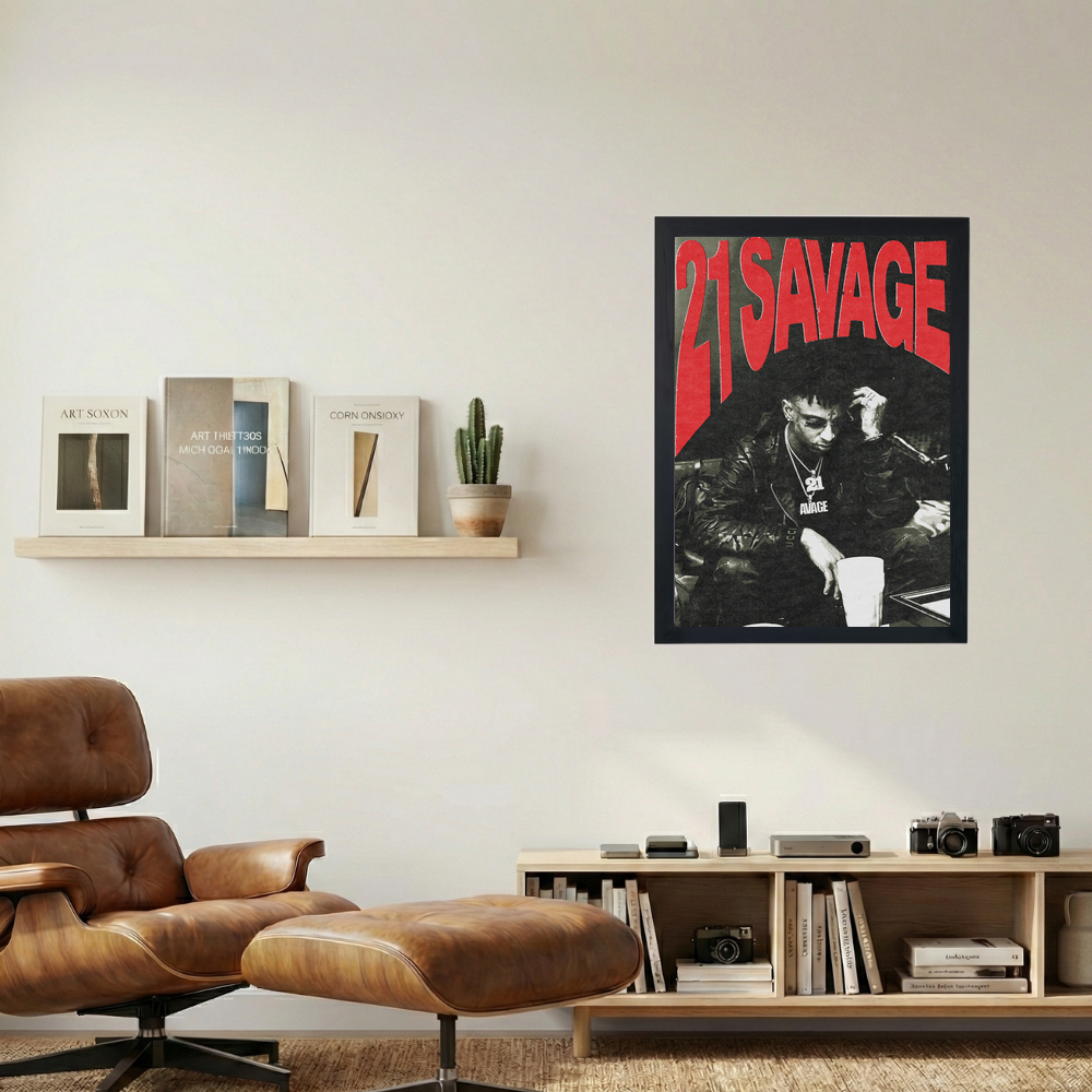 21 Savage 'Deep in Thought' Poster - Mockup 1