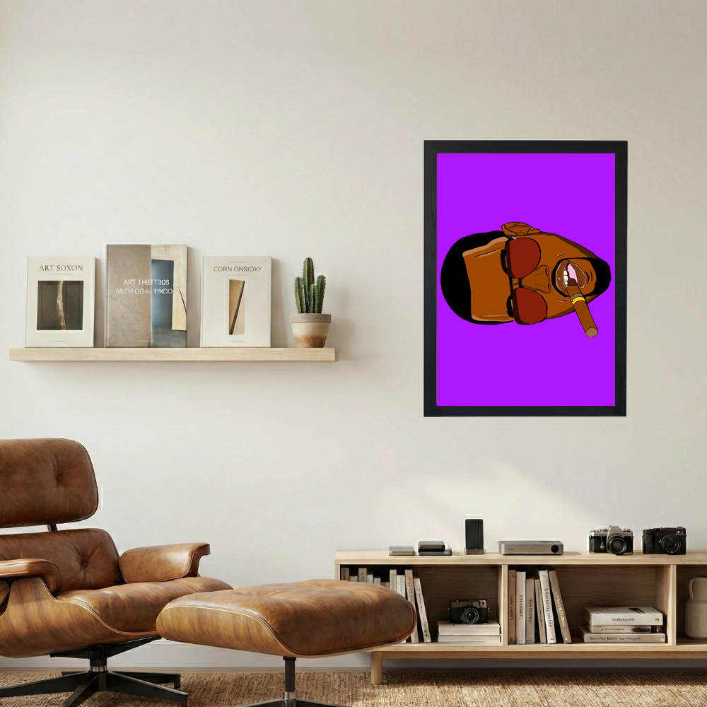 Kanye West 'Sunglasses & Cigars' Poster - Mockup 1