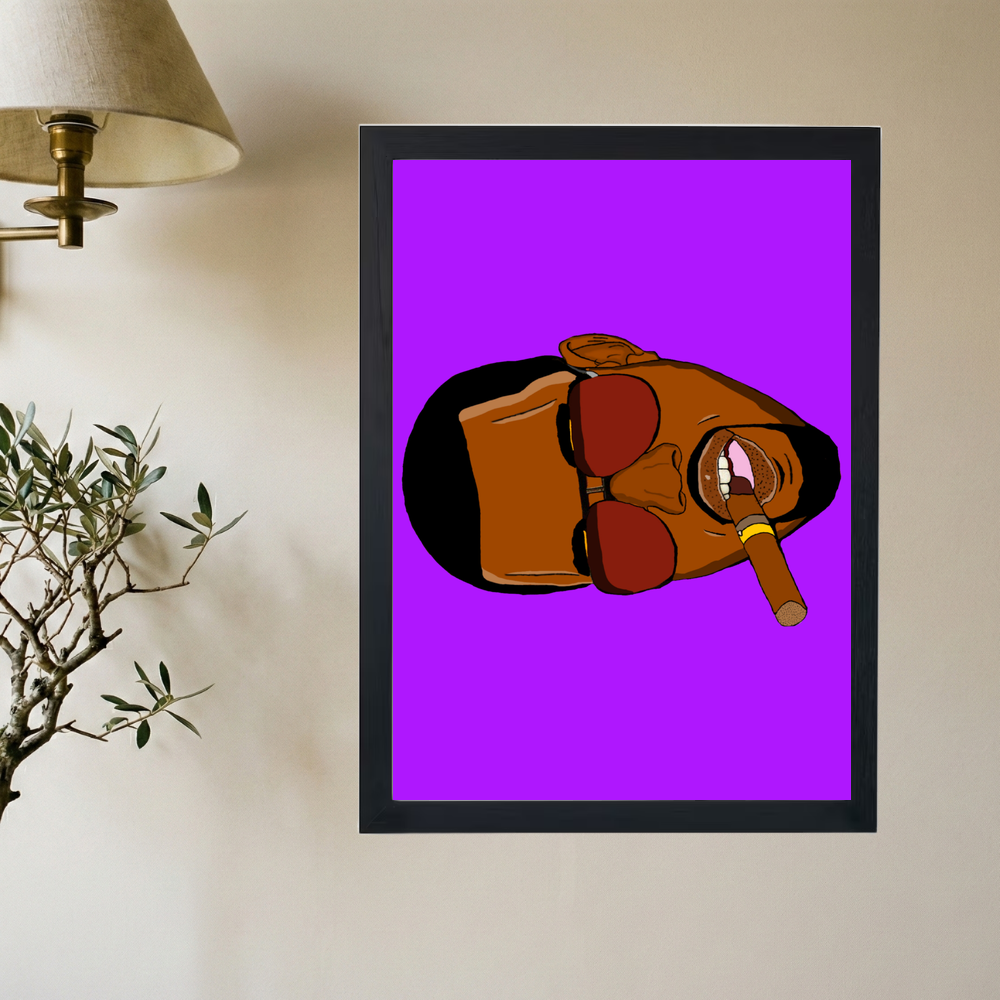 Kanye West 'Sunglasses & Cigars' Poster - Mockup 2