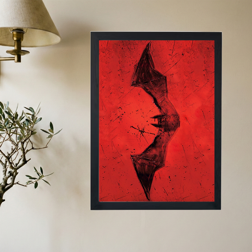 Batman 'Red & Black' Poster - Mockup 2