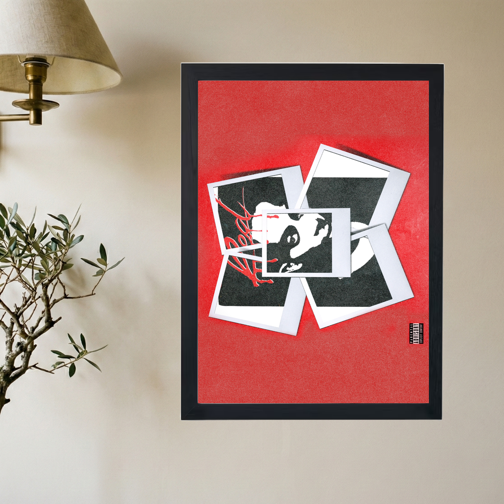 Playboi Carti 'Whole Lotta Red Polaroids' Poster - Mockup 2