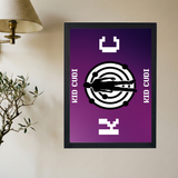 Kid Cudi 'Purple & White' Poster - Mockup 2