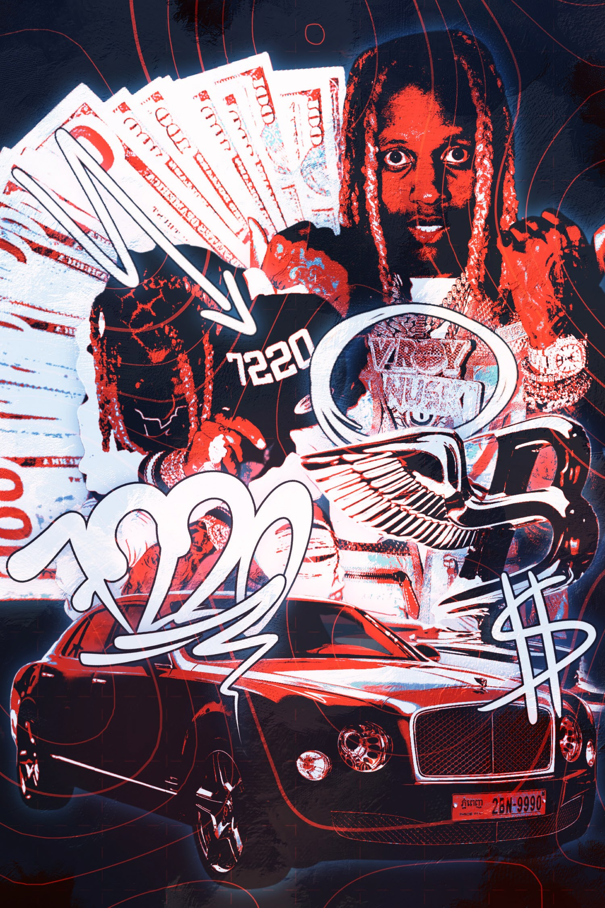 Lil Durk 'Chains Cash Cars' Poster