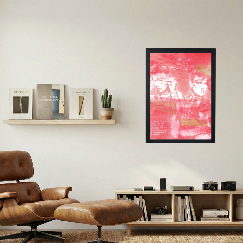 Lil Peep 'Come Over When You're Sober' Poster - Mockup 1