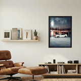 BMW e46 M3 'All White Lights' Poster - Mockup 1