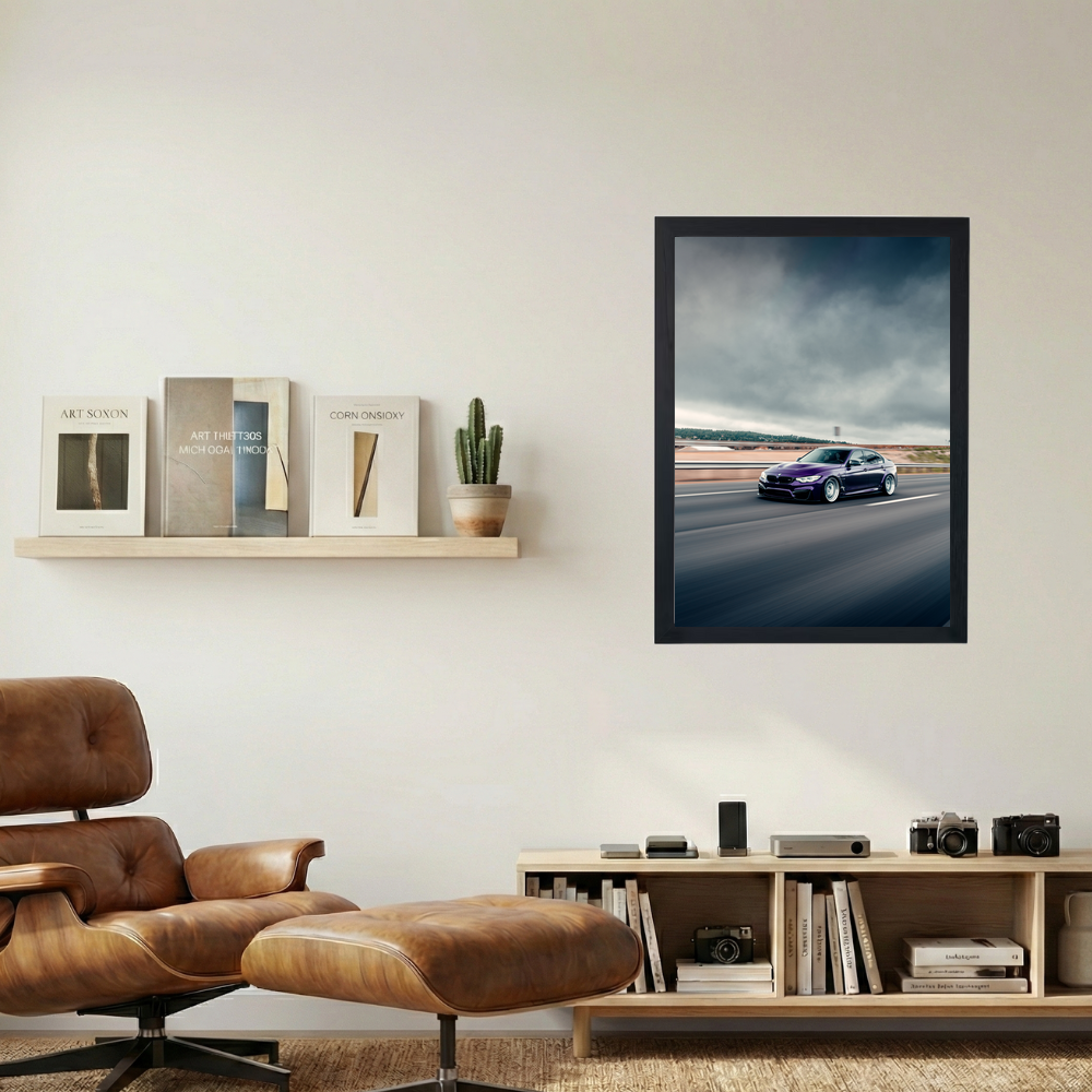 BMW M3 'Highway Drivin' Poster - Mockup 1