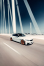 BMW M3 'White Car Bronze Rims' Poster