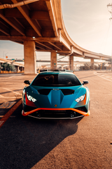 Lamborghini Huracan STO 'Blue Shadow Bridge' Poster