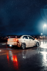Mitsubishi Evo X 'Rainy Roads' Poster