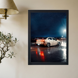 Mitsubishi Evo X 'Rainy Roads' Poster - Mockup 2