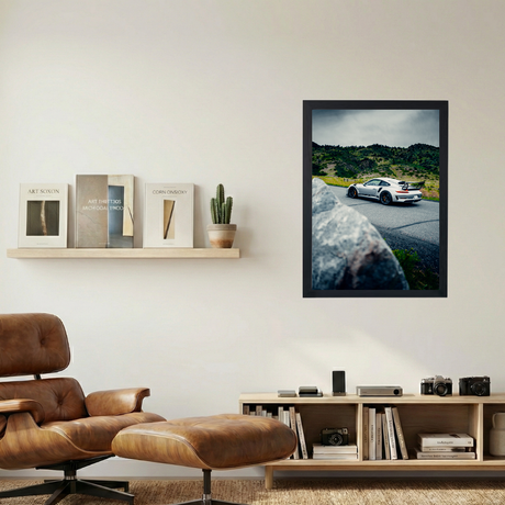 Porsche GT3RS 'Grey Skies' Poster - Mockup 1