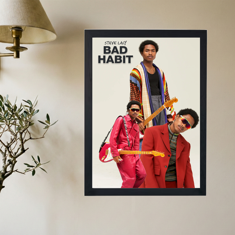 Steve Lacy 'Bad Habit Guitar' Poster - Mockup 2