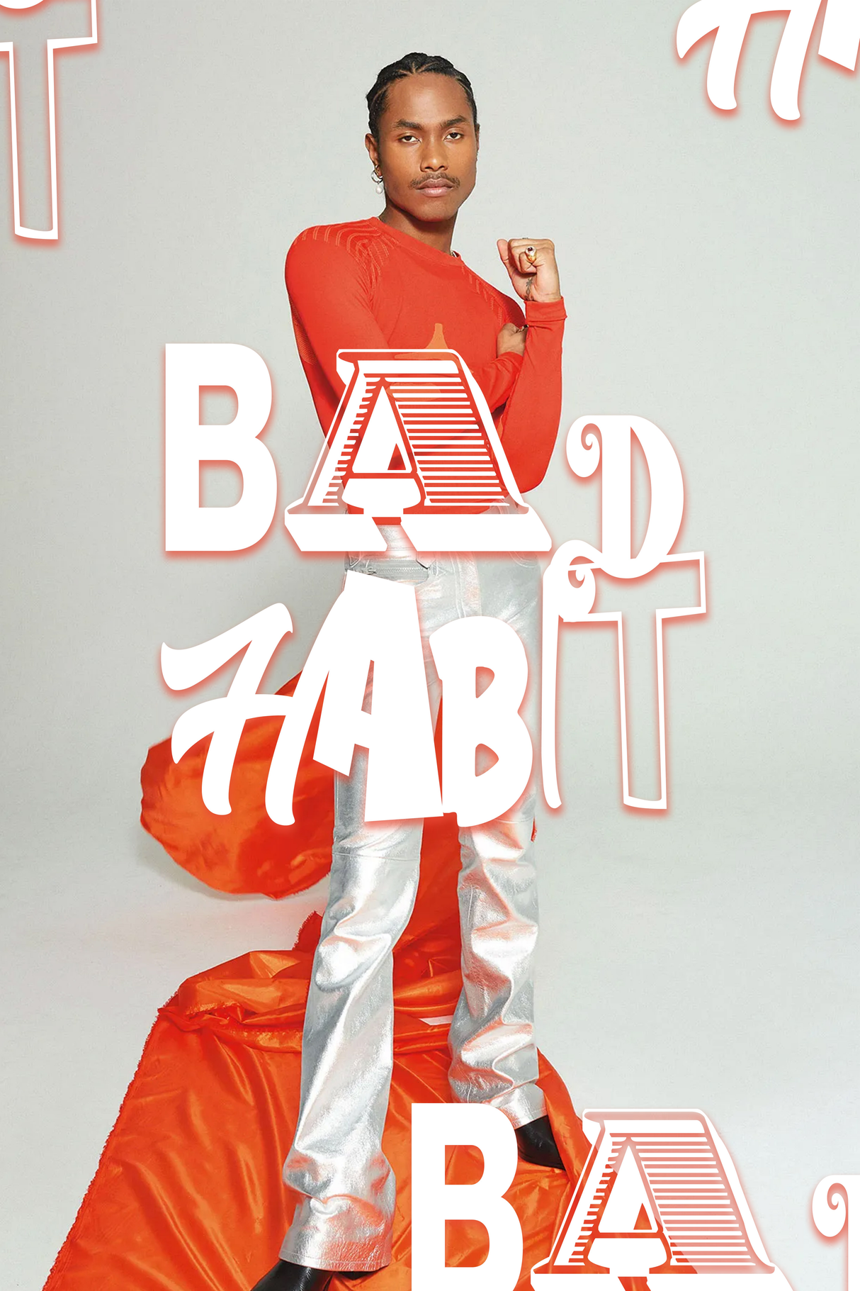 Steve Lacy 'Orange Bad Habit' Poster - Mockup 1