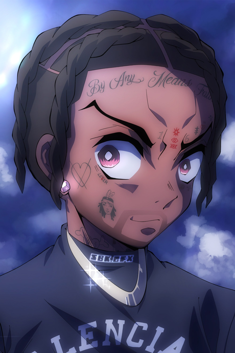 Lil Uzi  'Bling Bling Anime' Poster