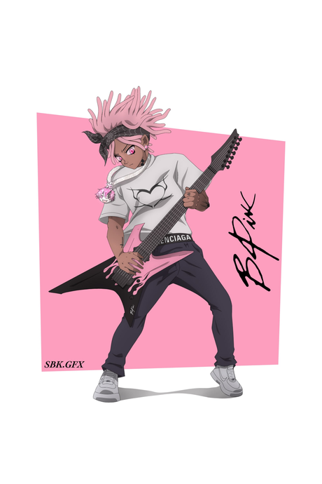 SoFaygo 'Pink Guitar Anime' Poster