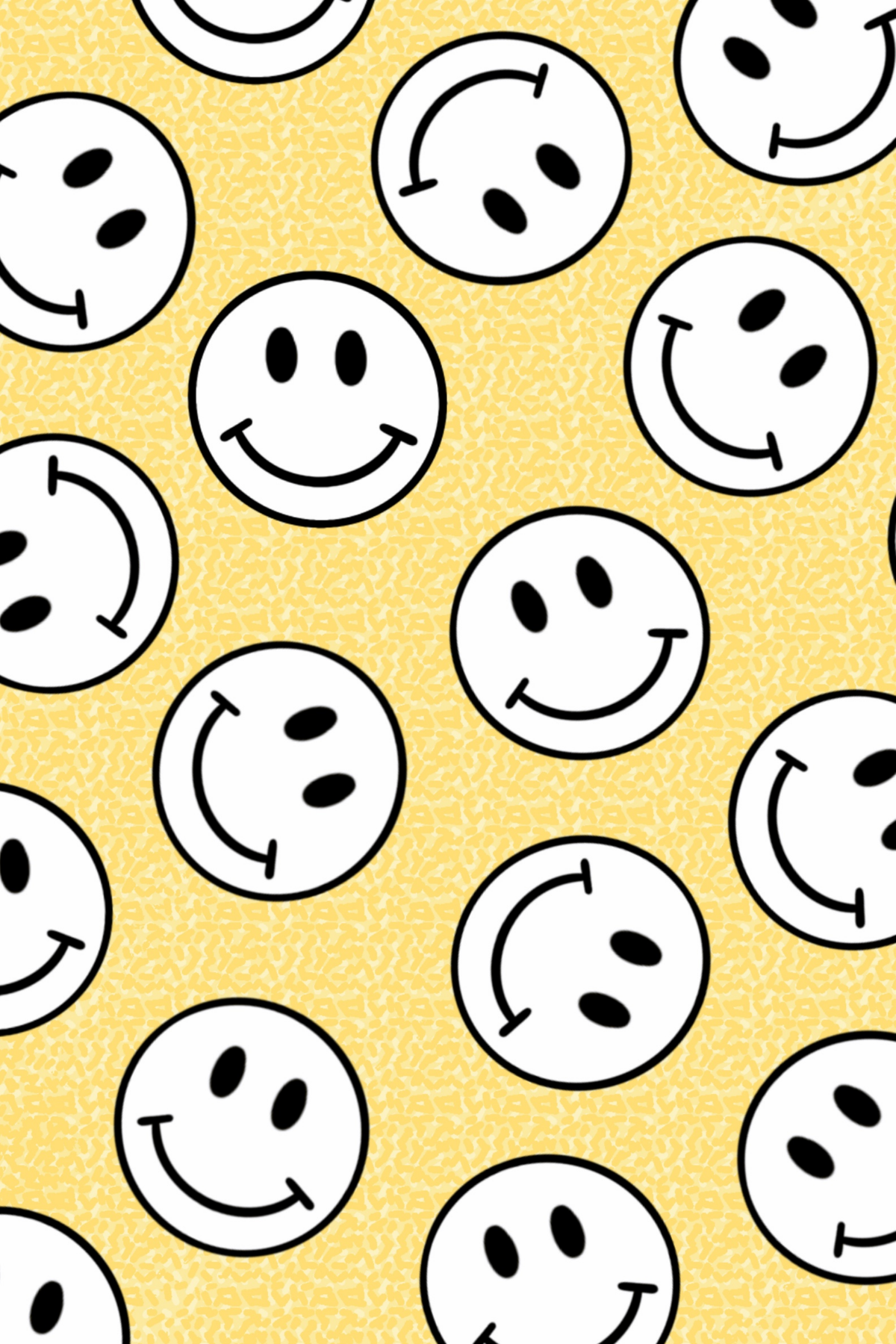 Yellow 'Smilies' Poster