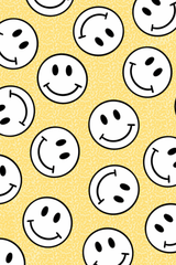 Yellow 'Smilies' Poster