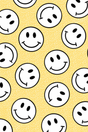 Yellow 'Smilies' Poster
