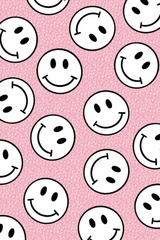 Pink 'Smilies' Poster
