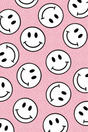Pink 'Smilies' Poster