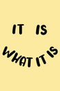 It Is What It Is' Poster