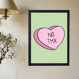 No Thx' Poster - Mockup 2