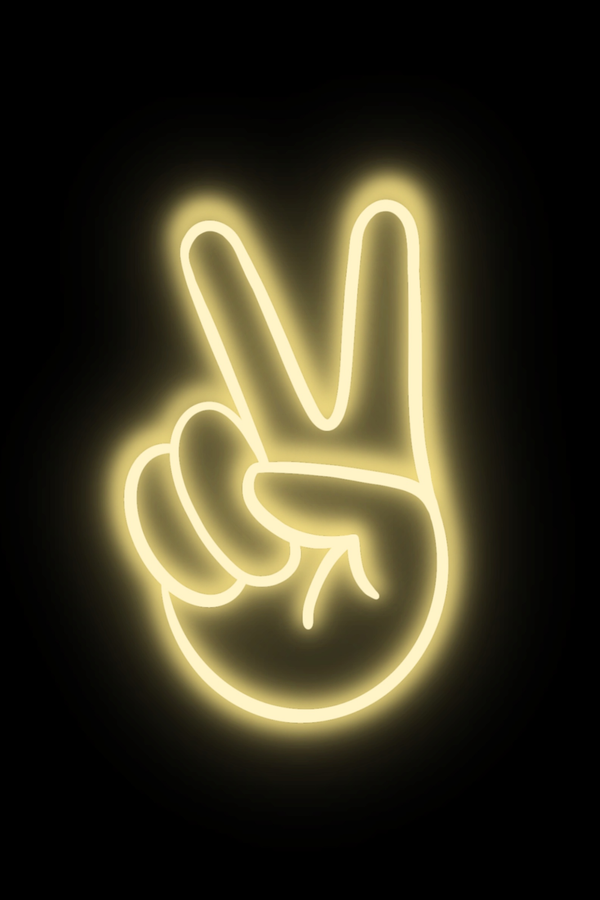 Neon 'Peace' Poster