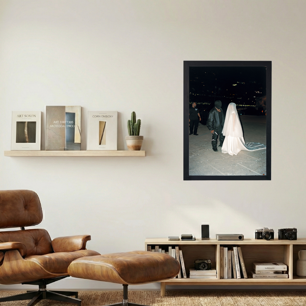 Kanye West x Kim Kardashian 'Run Right Back To Me' Poster - Mockup 1