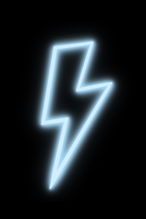 Neon 'Lightning' Poster