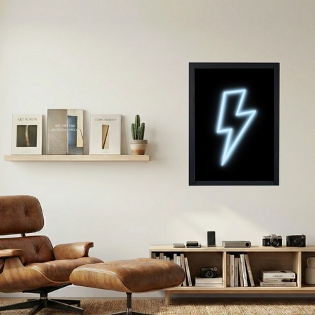 Neon 'Lightning' Poster - Mockup 1