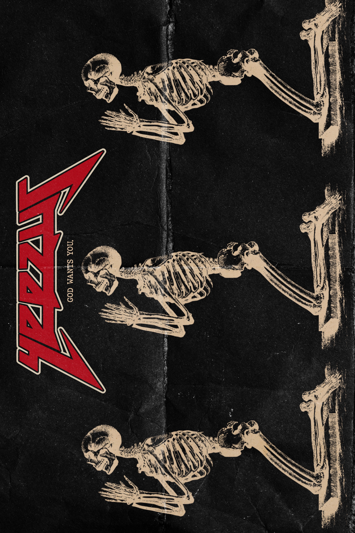Kanye West 'Yeezus Skeleton Black ' Poster
