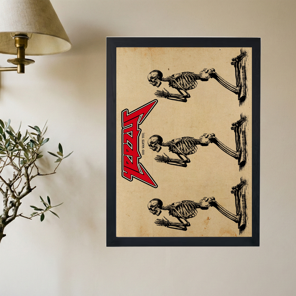 Kanye West 'Yeezus Skeleton Tan ' Poster - Mockup 2