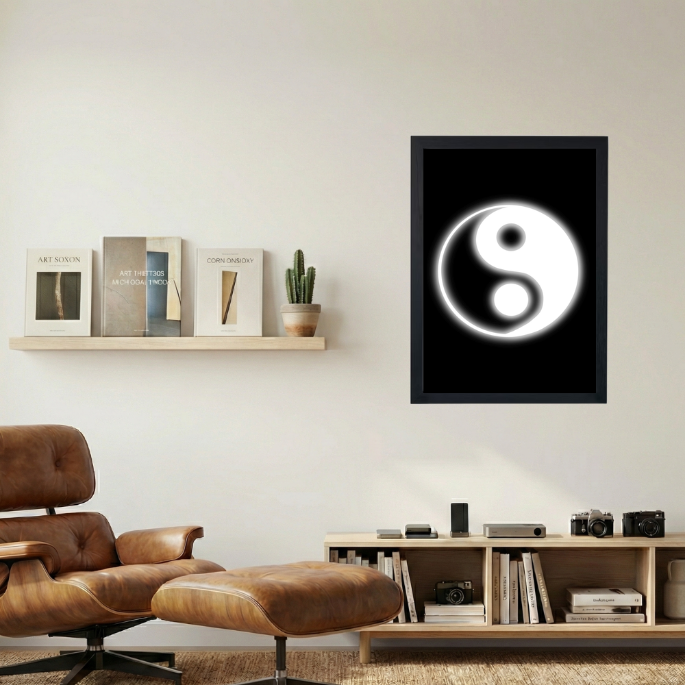 Neon 'Yin&Yang' Poster - Mockup 1
