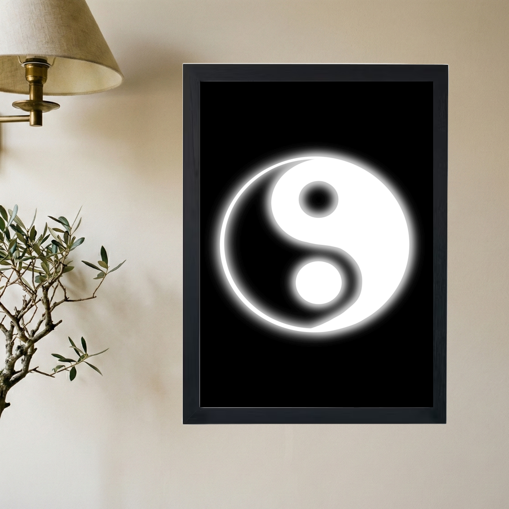 Neon 'Yin&Yang' Poster - Mockup 2