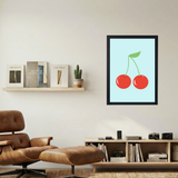 Blue 'Cherry' Poster - Mockup 1