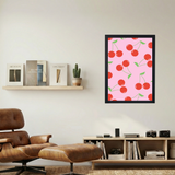 Pink 'Cherries' Poster - Mockup 1
