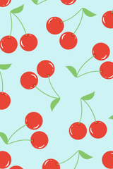 Blue 'Cherries' Poster