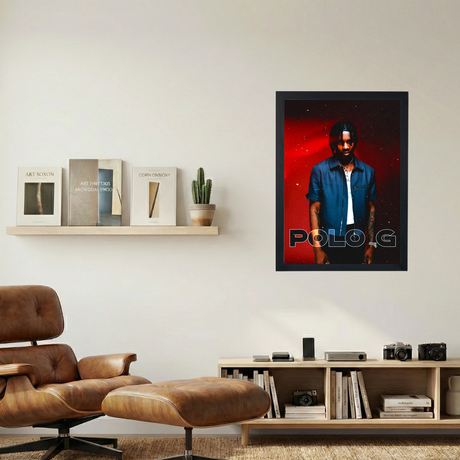 Polo G 'Red Background' Poster - Mockup 1
