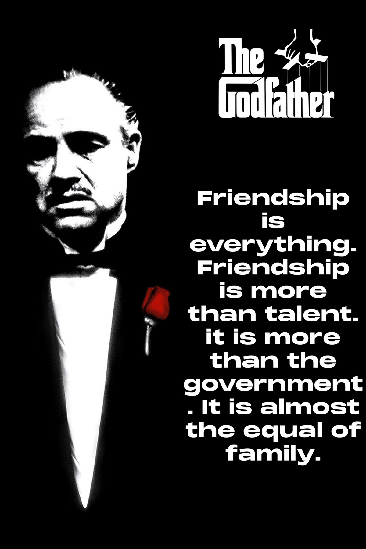The Godfather 'Friendship' Poster