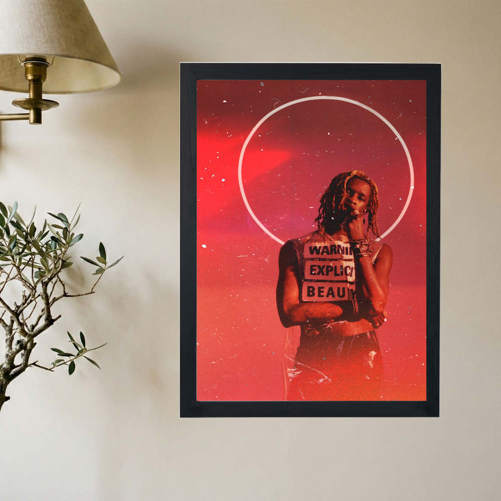 Young Thug 'Red Circle' Poster - Mockup 2