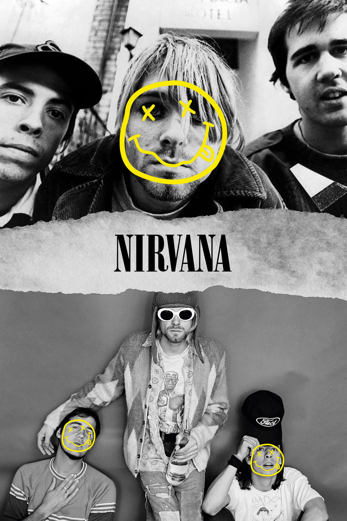 Nirvana 'Black & White' Poster