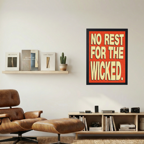 No Rest For The Wicked' Poster - Mockup 1