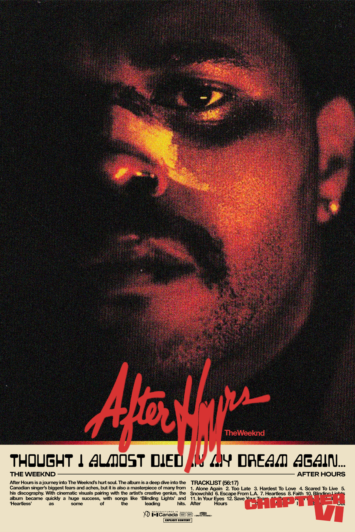 The Weekend 'After Hours Chapter IV' Poster